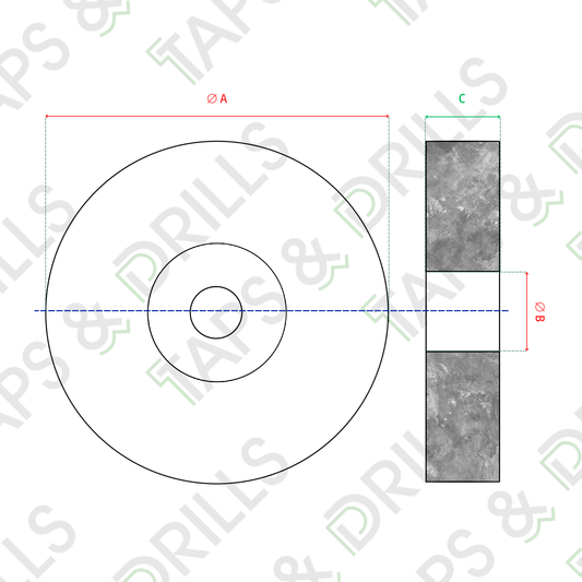 Rueda Abrasiva Para Afilar 7" X 1/4" X 1-1/4"
