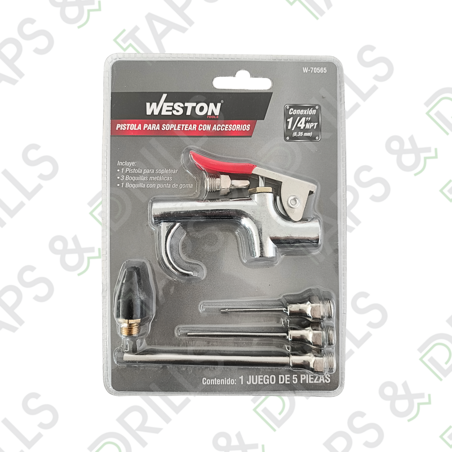 Pistola Para Sopletear Con Accesorios