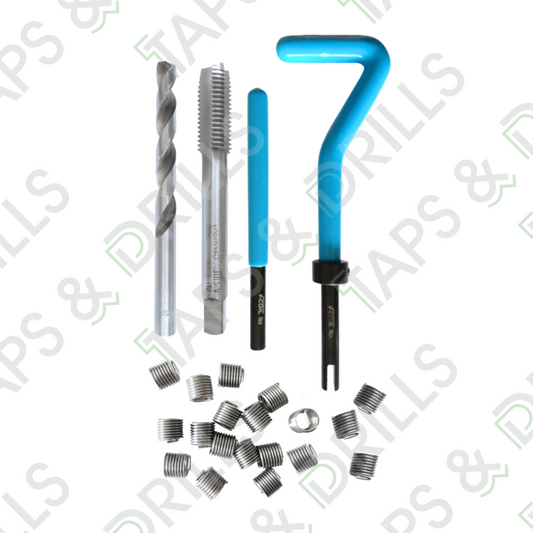 Juego De Insertos Para Helicoil Con Machuelo Métrico
