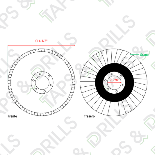 Disco Laminado De Zirconia 4-1/2" X 7/8"