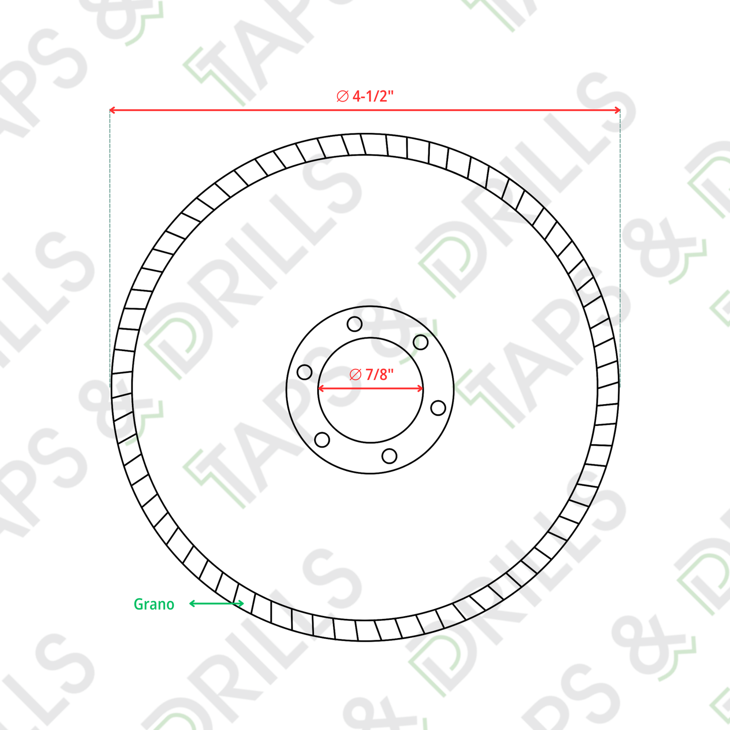 Disco Laminado De Zirconia 4-1/2" X 7/8"