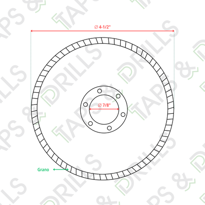 Disco Laminado De Zirconia 4-1/2" X 7/8"