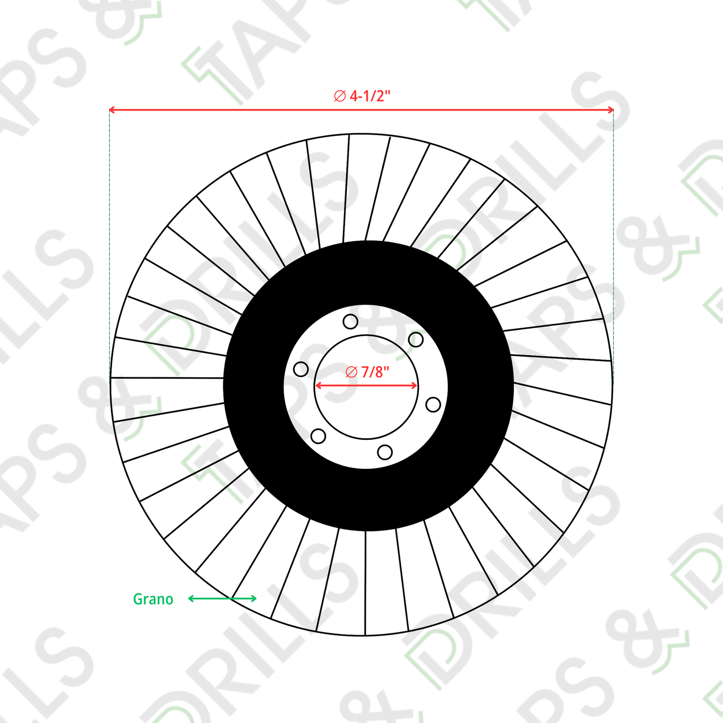 Disco Laminado De Zirconia 4-1/2" X 7/8"