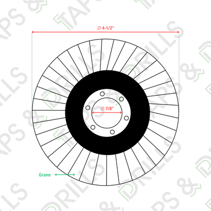 Disco Laminado De Zirconia 4-1/2" X 7/8"