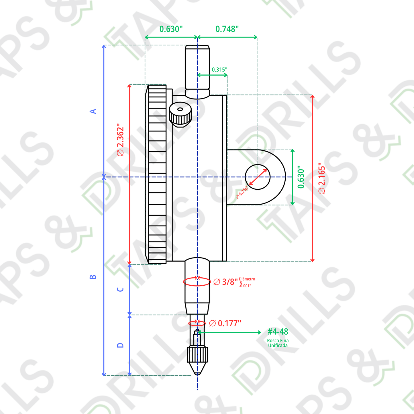 Juego De Indicador 0-1" y Base Magnética 60 Kg