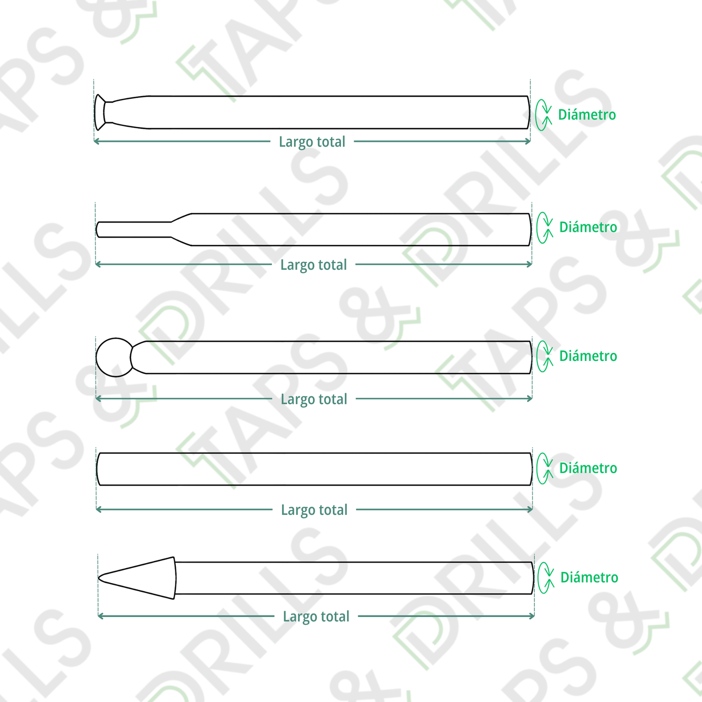 Juego De Puntas De Diamante